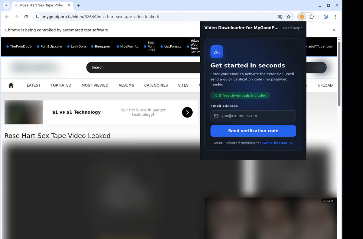 Mygoodporn Video Downloader browser extension screenshot 5
